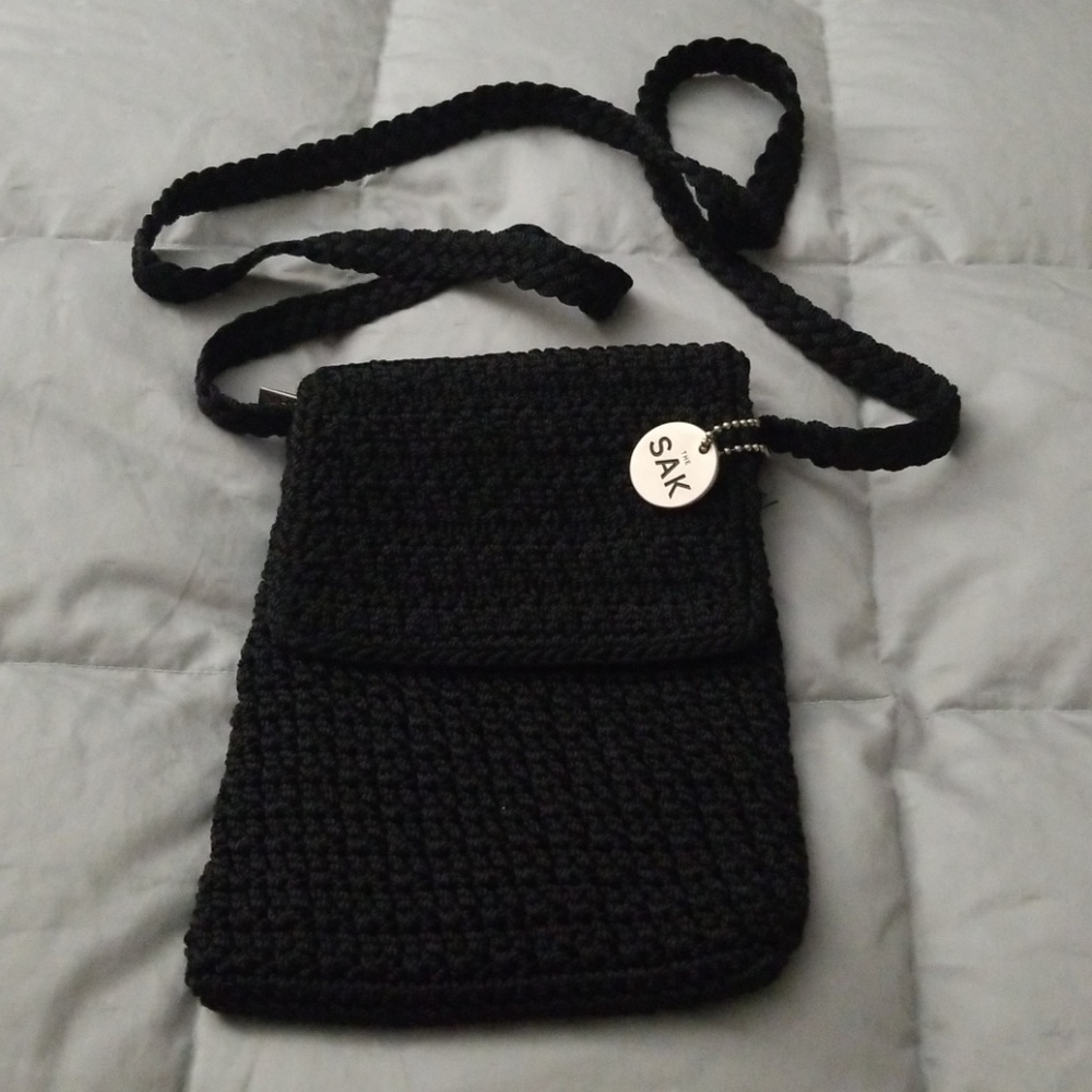 The Sak Crotched Crossbody Purse in Black